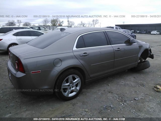 1G1ZB5E01CF161264 - 2012 CHEVROLET MALIBU LS GOLD photo 4