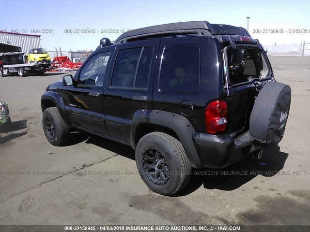 1J4GL38K03W599121 - 2003 JEEP LIBERTY RENEGADE BLACK photo 3