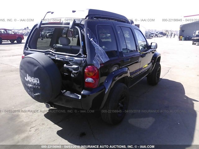 1J4GL38K03W599121 - 2003 JEEP LIBERTY RENEGADE BLACK photo 4
