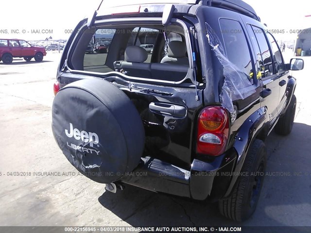 1J4GL38K03W599121 - 2003 JEEP LIBERTY RENEGADE BLACK photo 6