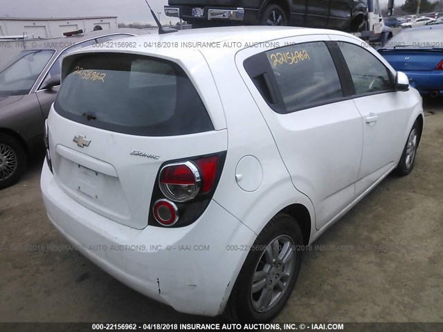 1G1JA6SH5C4179035 - 2012 CHEVROLET SONIC LS WHITE photo 4