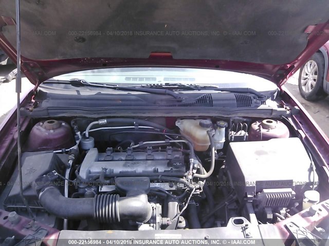 1G1ZS58F77F109997 - 2007 CHEVROLET MALIBU LS წითელი ფოტო 10