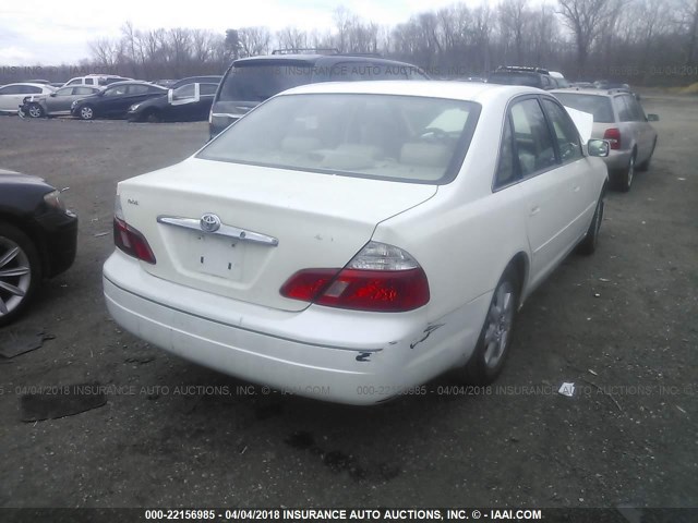 4T1BF28B63U300420 - 2003 TOYOTA AVALON XL/XLS WHITE photo 4