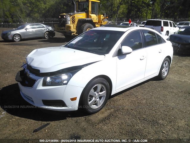 1G1PG5S95B7282674 - 2011 CHEVROLET CRUZE LT WHITE photo 2