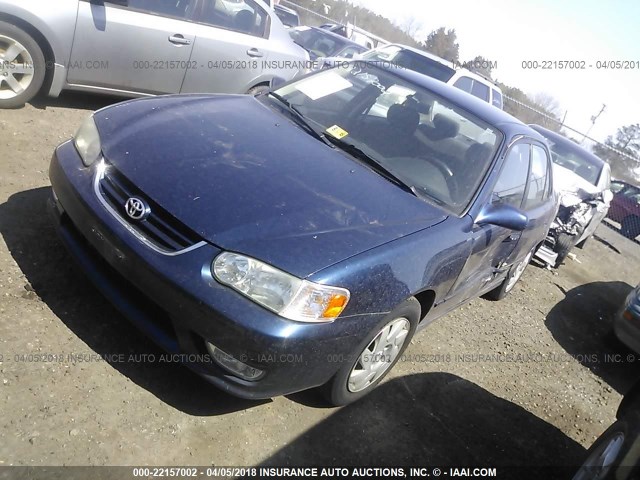 2T1BR12E02C550983 - 2002 TOYOTA COROLLA CE/LE/S BLUE photo 2