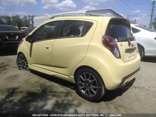 KL8CF6S97EC500102 - 2014 CHEVROLET SPARK 2LT YELLOW photo 3