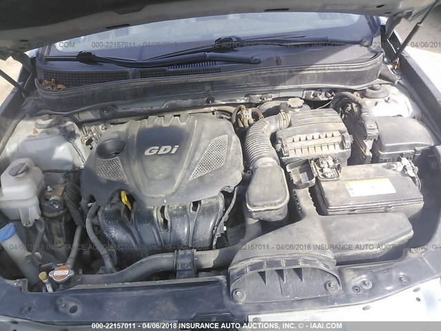 5NPEB4ACXCH336178 - 2012 HYUNDAI SONATA GLS BLUE photo 10