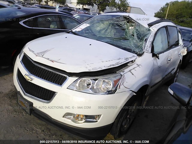 1GNLREED9AS134658 - 2010 CHEVROLET TRAVERSE LS WHITE photo 2