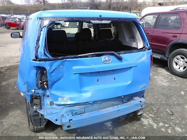 JTLZE4FE9B1139032 - 2011 TOYOTA SCION XB BLUE photo 6