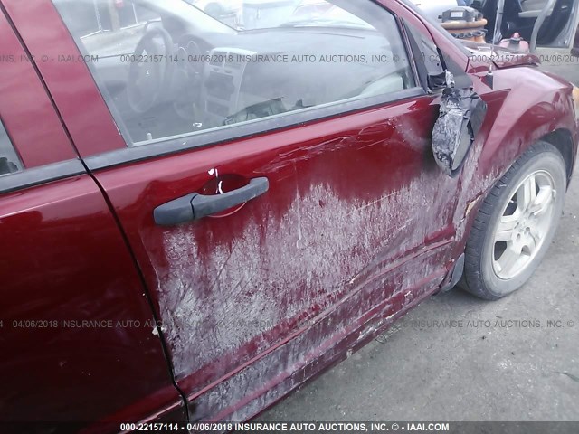 1B3HB48B77D343810 - 2007 DODGE CALIBER SXT RED photo 6