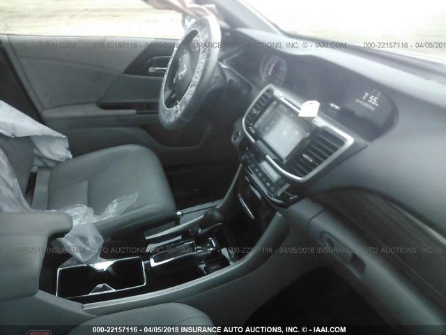 1HGCR2F82GA033471 - 2016 HONDA ACCORD EXL GRAY photo 5