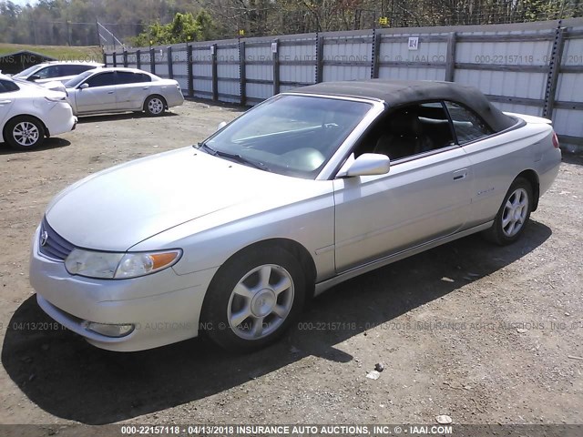 2T1FF28P73C605021 - 2003 TOYOTA CAMRY SOLARA SE/SLE SILVER photo 2