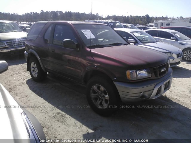 4S2CK57WX24327343 - 2002 ISUZU RODEO SPORT BURGUNDY photo 1