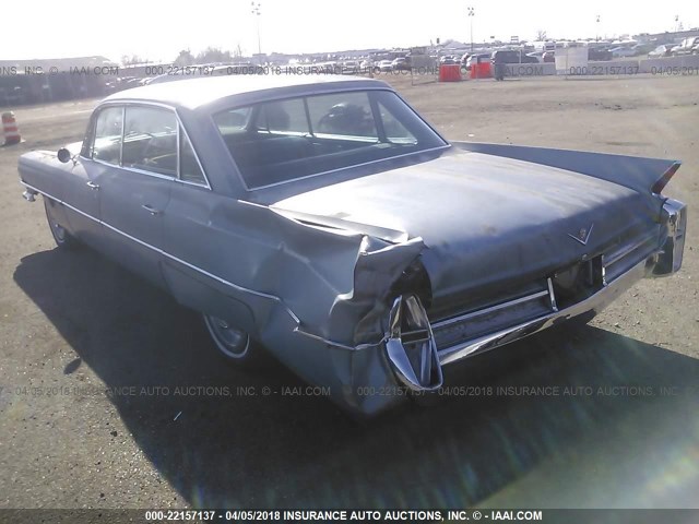 63K161478 - 1963 CADILLAC 4 DOOR SEDAN  BLUE photo 3