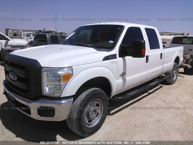 1FT8W3BT0DEA67376 - 2013 FORD F350 SUPER DUTY WHITE photo 2