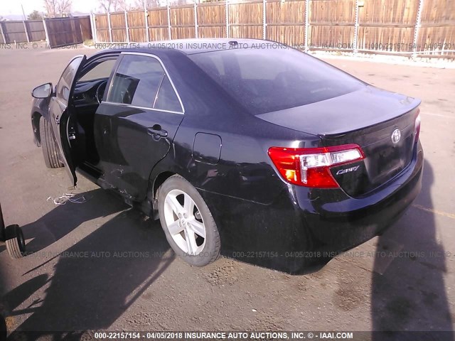 4T1BF1FK3CU080862 - 2012 TOYOTA CAMRY SE/LE/XLE BLACK photo 3