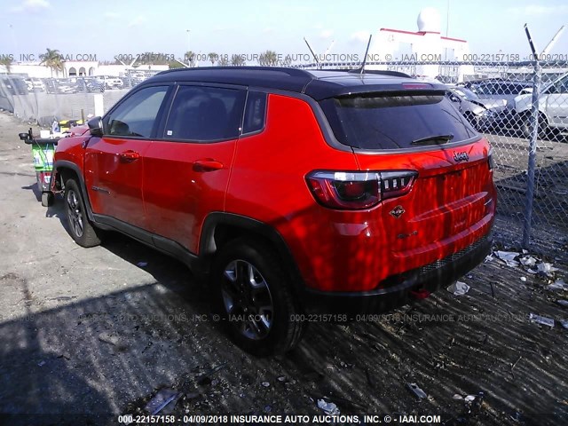 3C4NJDDB1JT144361 - 2018 JEEP COMPASS TRAILHAWK ORANGE photo 3