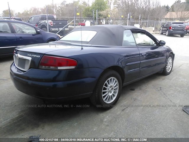 1C3EL55R95N541533 - 2005 CHRYSLER SEBRING TOURING Dark Blue photo 4