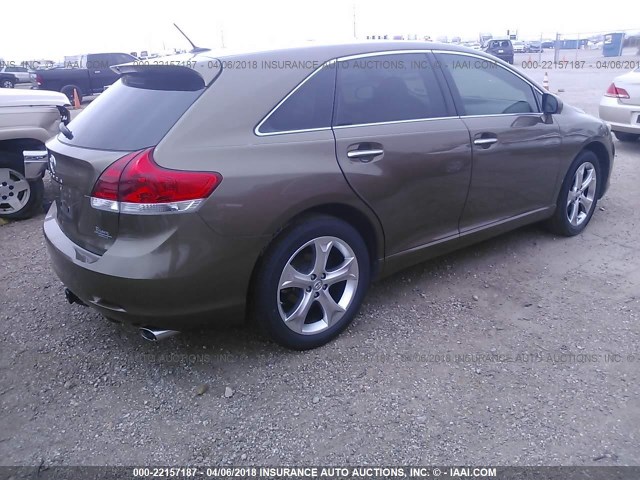 4T3ZK3BB7BU040415 - 2011 TOYOTA VENZA BROWN photo 4