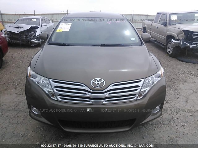 4T3ZK3BB7BU040415 - 2011 TOYOTA VENZA BROWN photo 6