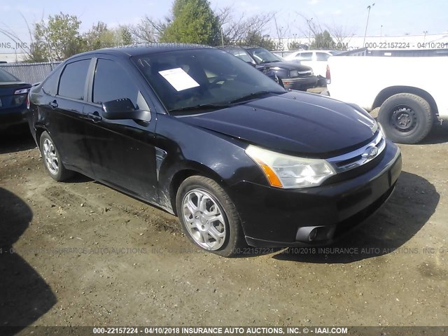 1FAHP35N78W233442 - 2008 FORD FOCUS SE/SEL/SES BLACK photo 1