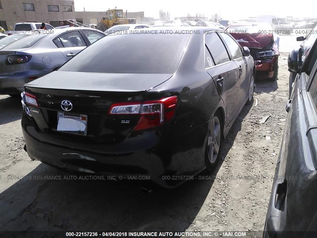 4T1BF1FK8CU122443 - 2012 TOYOTA CAMRY SE/LE/XLE BLACK photo 4