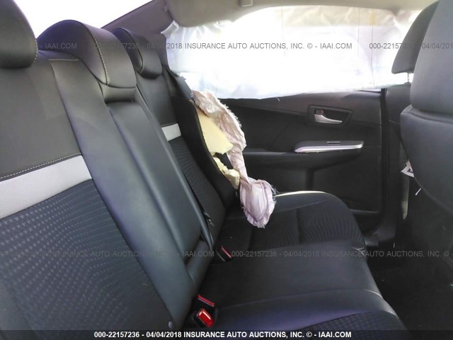 4T1BF1FK8CU122443 - 2012 TOYOTA CAMRY SE/LE/XLE BLACK photo 8
