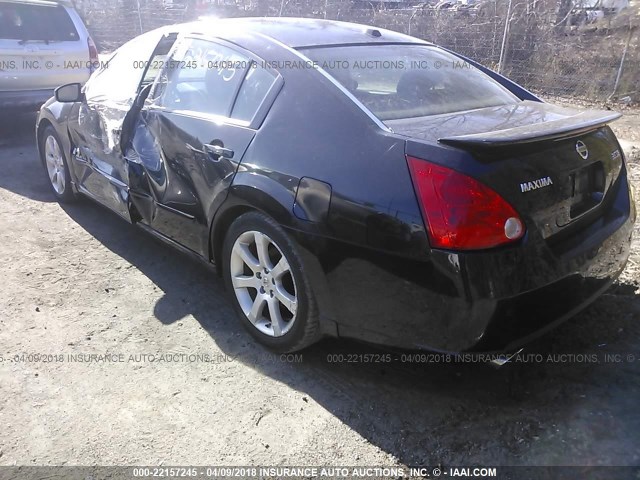 1N4BA41E48C817687 - 2008 NISSAN MAXIMA SE/SL BLACK photo 3