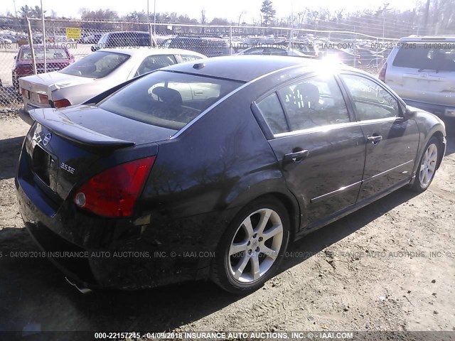 1N4BA41E48C817687 - 2008 NISSAN MAXIMA SE/SL BLACK photo 4