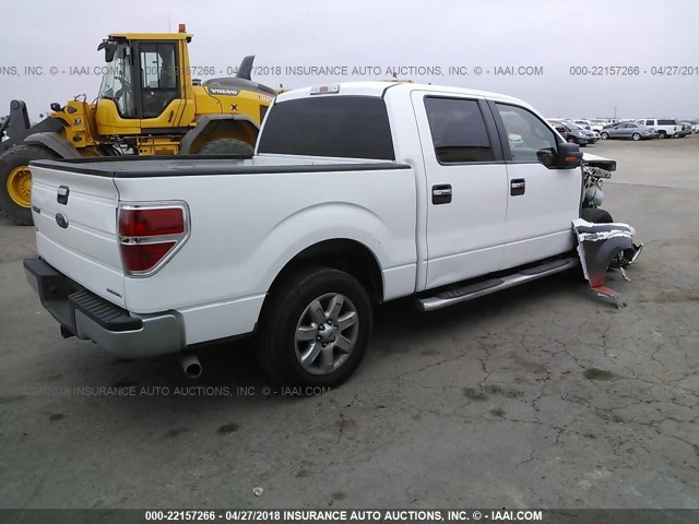 1FTEW1CM9EKF25868 - 2014 FORD F150 SUPERCREW WHITE photo 4