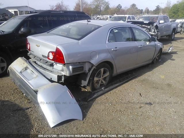 1G1ZC5E13BF171850 - 2011 CHEVROLET MALIBU 1LT 银色 照片 4