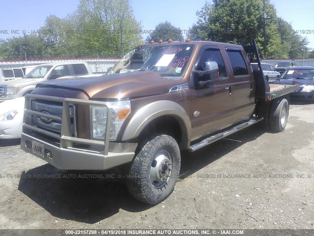 1FT8W3DTXBEA89699 - 2011 FORD F350 SUPER DUTY GOLD photo 2