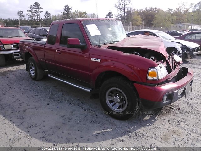 1FTYR44E87PA08919 - 2007 FORD RANGER SUPER CAB RED photo 1