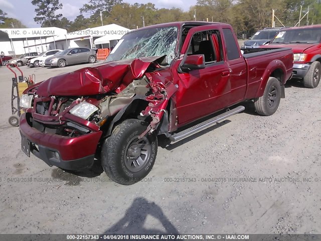 1FTYR44E87PA08919 - 2007 FORD RANGER SUPER CAB RED photo 2