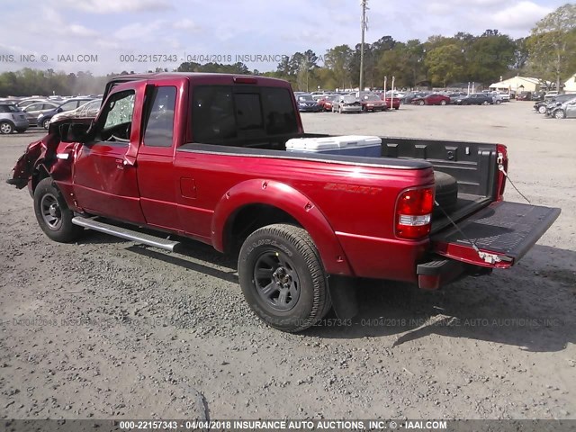 1FTYR44E87PA08919 - 2007 FORD RANGER SUPER CAB RED photo 3