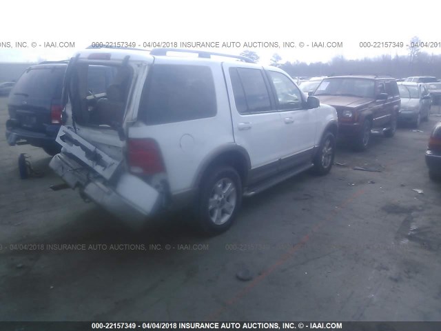 1FMDU74W43UB65412 - 2003 FORD EXPLORER EDDIE BAUER WHITE photo 4