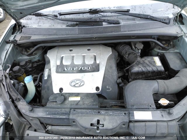 KM8JN12D15U131364 - 2005 HYUNDAI TUCSON GLS/LX TURQUOISE photo 10