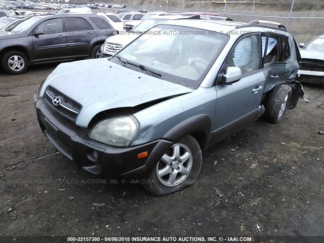 KM8JN12D15U131364 - 2005 HYUNDAI TUCSON GLS/LX TURQUOISE photo 2