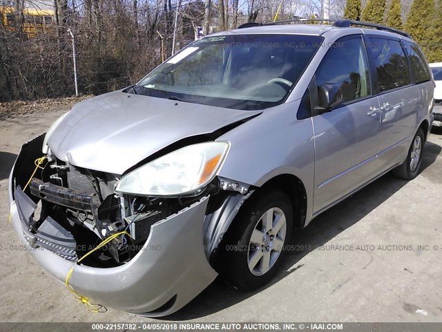 5TDZA23C64S088612 - 2004 TOYOTA SIENNA CE/LE SILVER photo 2