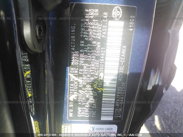 4T1BE32K36U164821 - 2006 TOYOTA CAMRY LE/XLE/SE BLUE photo 9