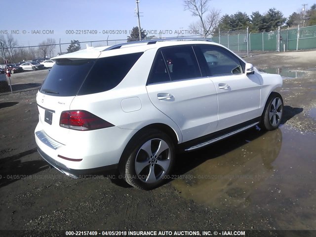 4JGDA5HB9HA969587 - 2017 MERCEDES-BENZ GLE 350 4MATIC WHITE photo 4