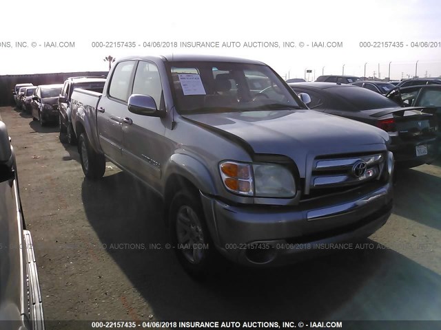 5TBET34174S433876 - 2004 TOYOTA TUNDRA DOUBLE CAB SR5 GRAY photo 1