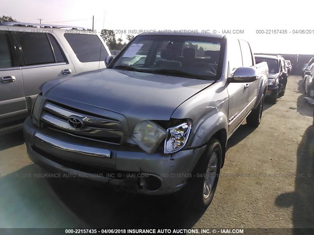 5TBET34174S433876 - 2004 TOYOTA TUNDRA DOUBLE CAB SR5 GRAY photo 2