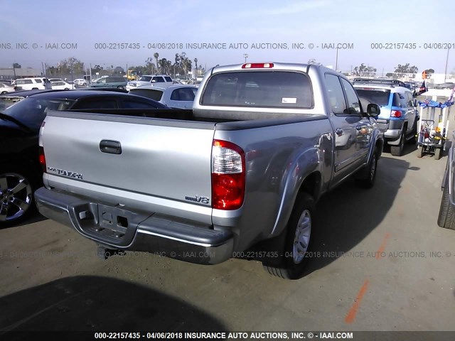 5TBET34174S433876 - 2004 TOYOTA TUNDRA DOUBLE CAB SR5 GRAY photo 4