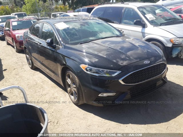 3FA6P0VP7HR262496 - 2017 FORD FUSION SPORT BLACK photo 1