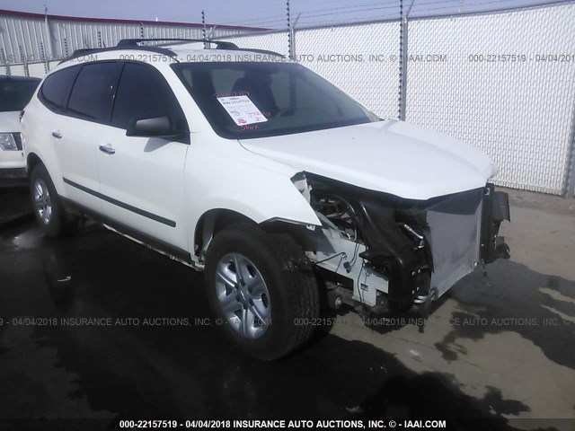 1GNKVEED7CJ407242 - 2012 CHEVROLET TRAVERSE LS WHITE photo 1