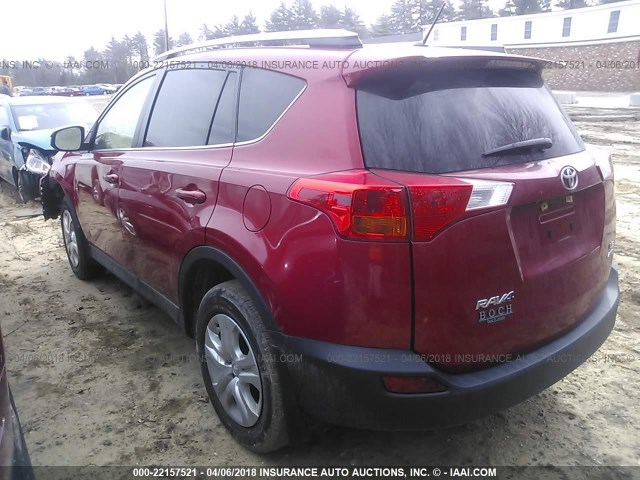 JTMBFREV7EJ009439 - 2014 TOYOTA RAV4 LE RED photo 3