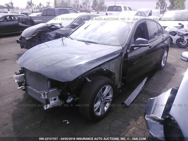 WBA8E9G55GNT83857 - 2016 BMW 328 I SULEV BLACK photo 2