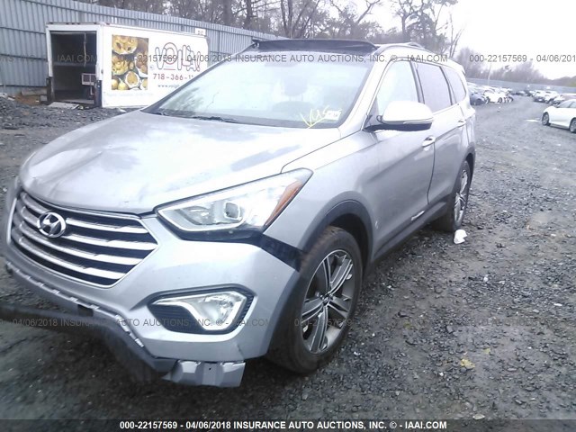 KM8SRDHF7DU006158 - 2013 HYUNDAI SANTA FE LIMITED GRAY photo 2