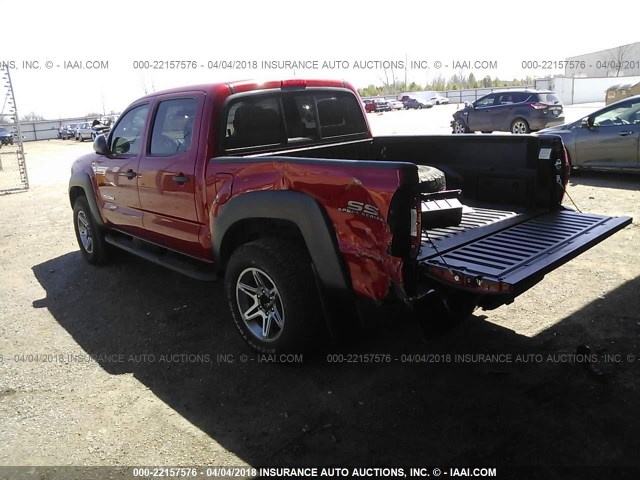 5TFJX4GN3DX017560 - 2013 TOYOTA TACOMA DOUBLE CAB წითელი ფოტო 3